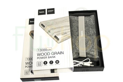 Оригинальный внешний аккумулятор (Power Bank) Hoco Wood Grain B12В 13000 mAh