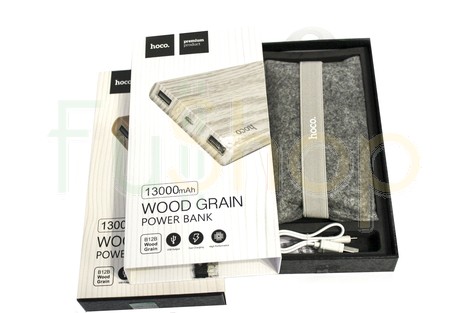 Оригінальний зовнішній акумулятор (Power Bank) Hoco Wood Grain B12В 13000 mAh