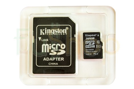 Карта памяти Kingston Canvas Select 32GB micro SDHC (UHS-1) class10 + SD Adapter (SDCS/32GB)