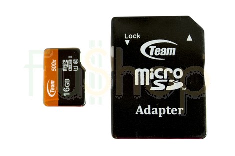 Карта пам’яті Team 16GB micro SDHC (UHS-1) class10 + SD Adapter (TUSDH16GUHS03/16GB)