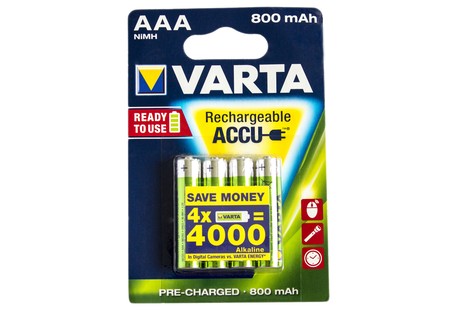Аккумулятор Varta AAA 800mAh NiMh (4 шт.) Rechargeable Accu