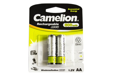 Акумулятор Camelion AA 600mAh NiCd (2 шт.) Rechargeable Accu Economical Energy (NC-AA600BP2)