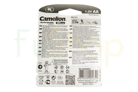 Акумулятор Camelion AA 600mAh NiCd (2 шт.) Rechargeable Accu Economical Energy (NC-AA600BP2)