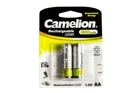 Аккумулятор Camelion AA 800mAh NiCd (2 шт.) Rechargeable Accu Economical Energy (NC-AA800BP2)