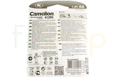 Аккумулятор Camelion AA 800mAh NiCd (2 шт.) Rechargeable Accu Economical Energy (NC-AA800BP2)