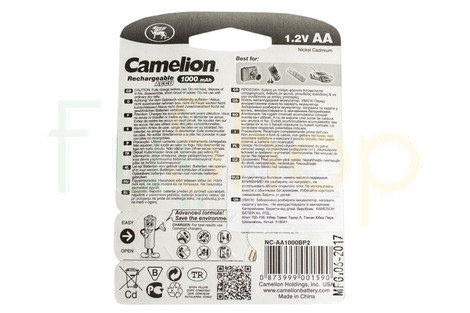 Акумулятор Camelion AA 1000mAh NiCd (2 шт.) Rechargeable Accu Economical Energy (NC-AA1000BP2)