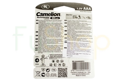 Акумулятор Camelion AAA 800mAh NiMh (2 шт.) Rechargeable Accu Advanced Formula (NH-AAA800BP2)