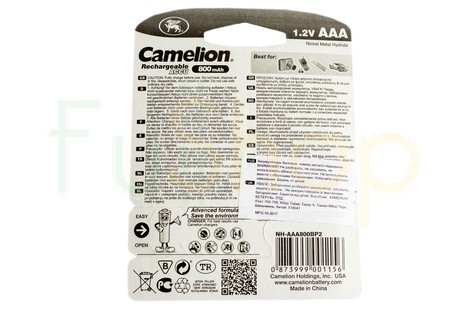 Аккумулятор Camelion AAA 800mAh NiMh (2 шт.) Rechargeable Accu Advanced Formula (NH-AAA800BP2)