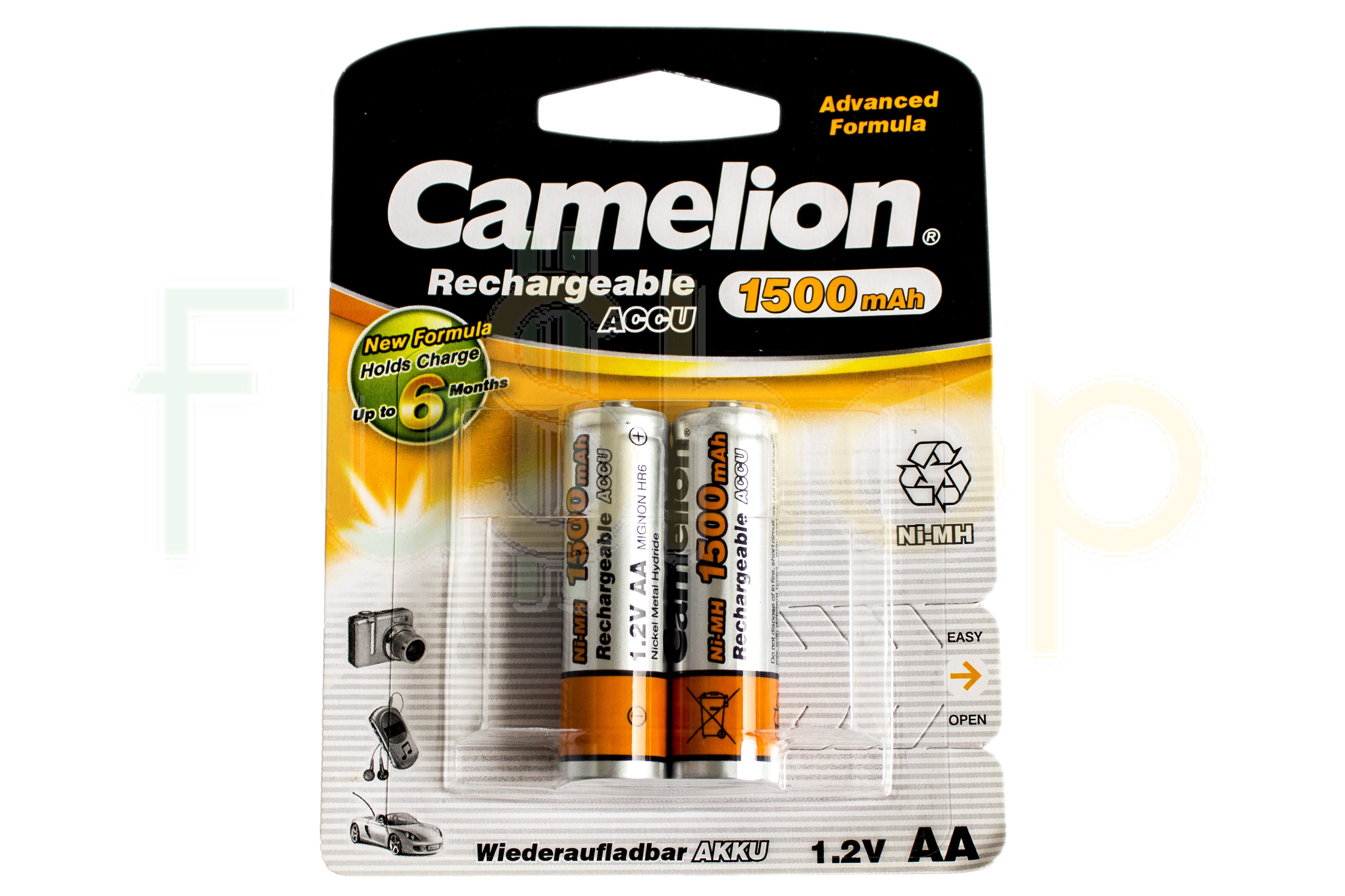 Акумулятор Camelion AA 1500mAh NiMh (2 шт.) Rechargeable Accu Advanced Formula (NH-AA1500BP2)