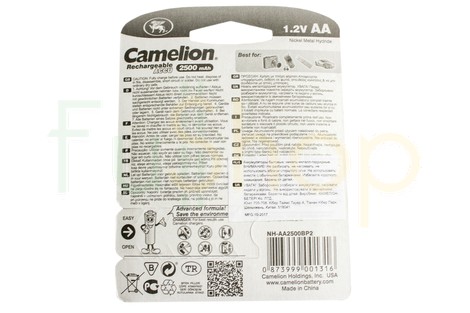 Аккумулятор Camelion AA 2500mAh NiMh (2 шт.) Rechargeable Accu Advanced Formula (NH-AA2500BP2)