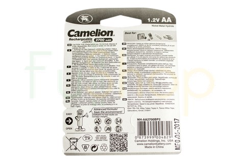 Аккумулятор Camelion AA 2700mAh NiMh (2 шт.) Rechargeable Accu Advanced Formula (NH-AA2700BP2)