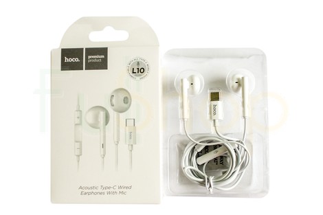 Вставные проводные наушники Hoco L10 Acoustic Type-C Wired Earphones with Mic