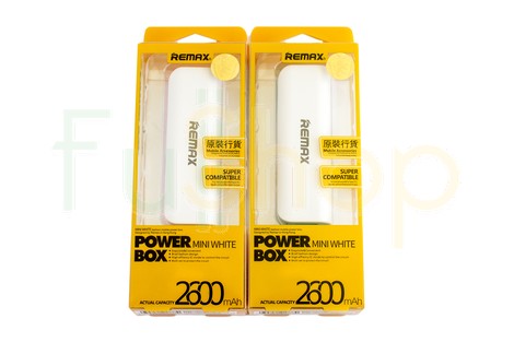 Оригинальный внешний аккумулятор (Power Bank) Remax Mini White 2600 mAh