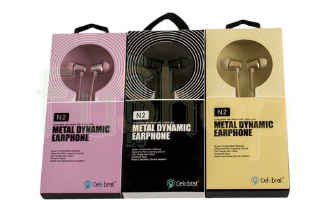 Вакуумні навушники Celebrat N2 Metal Dinamic Earphone