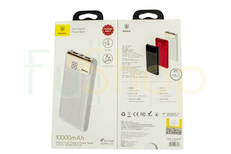 Оригінальний зовнішній акумулятор (Power Bank) Baseus BS-P10KQ02 Thin Digital Quick Charge 3.0 10000 mAh (PPYZ-C02)