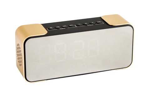 Портативна Bluetooth колонка РТН-305+годинник+будильник