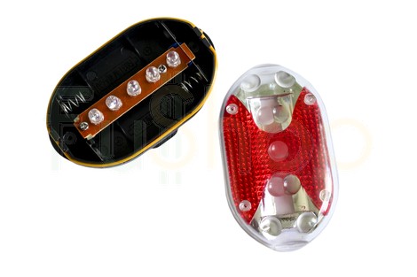 Фонарь велосипедный SD-889/SF-005-5LED 2*ААА