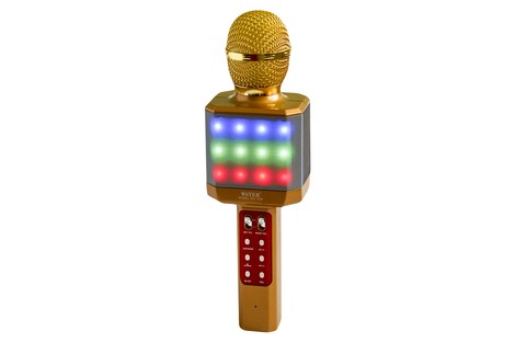 Беспроводная портативная Bluetooth колонка + караоке-микрофон + LED WS-1828 Wireless Microphone and Hi-Fi Speaker