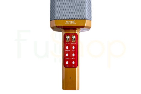 Безпровідна портативна Bluetooth колонка + караоке-мікрофон + LED WS-1828 Wireless Microphone and Hi-Fi Speaker