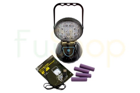 Светодиодный фонарь-прожектор WJ004-1-9XPE+аварийка (круглый)