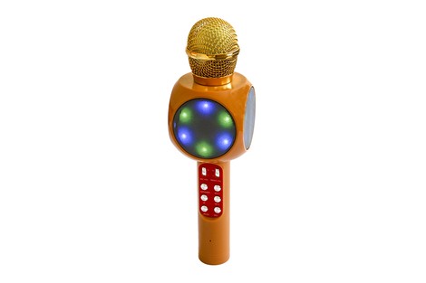 Безпровідна портативна Bluetooth колонка + караоке-мікрофон + LED WS-1816 Wireless Microphone and Hi-Fi Speaker