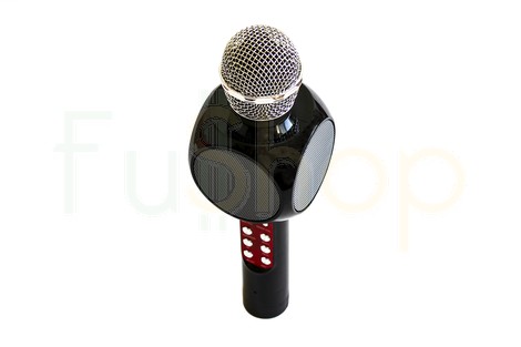 Безпровідна портативна Bluetooth колонка + караоке-мікрофон + LED WS-1816 Wireless Microphone and Hi-Fi Speaker