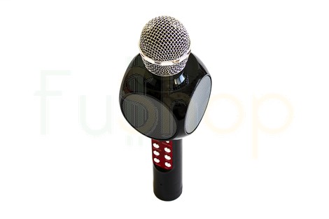 Беспроводная портативная Bluetooth колонка + караоке-микрофон + LED WS-1816 Wireless Microphone and Hi-Fi Speaker