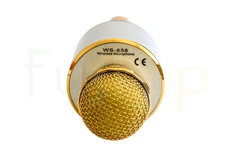 Безпровідна портативна Bluetooth колонка + караоке-мікрофон WS-858 Wireless Microphone and Hi-Fi Speaker
