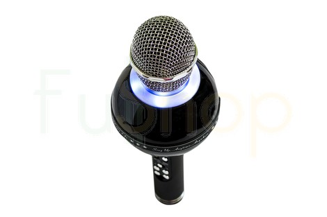 Безпровідна портативна Bluetooth колонка + караоке-мікрофон + LED WS-878 Wireless Microphone and Hi-Fi Speaker