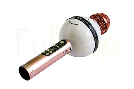 Безпровідна портативна Bluetooth колонка + караоке-мікрофон + LED WS-878 Wireless Microphone and Hi-Fi Speaker