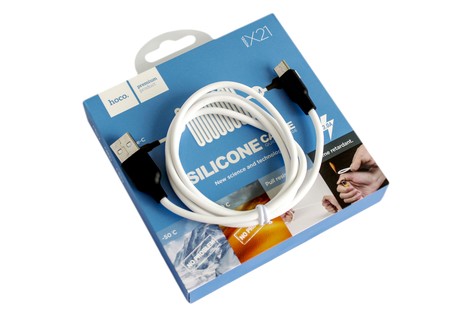 Кабель Hoco Silicone Charging Cable Type-C 1M (X21)