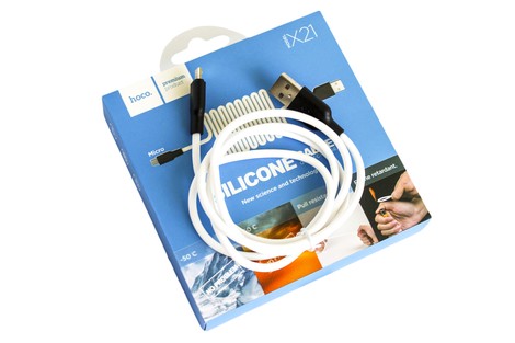 Кабель Hoco Silicone Charging Cable Micro-USB 1M (X21)