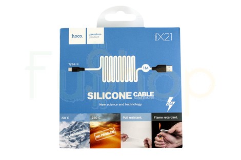 Кабель Hoco Silicone Charging Cable Type-C 1M (X21)