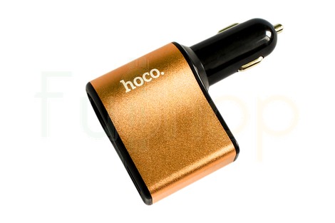 Универсальное автомобильное зарядное устройство Hoco Z10 LCD Dual USB Car Charger Digital Display with Cigar Lighter 2.1A