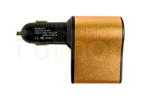 Універсальний автомобільний зарядний пристрій Hoco Z10 LCD Dual USB Car Charger Digital Display with Cigar Lighter 2.1A