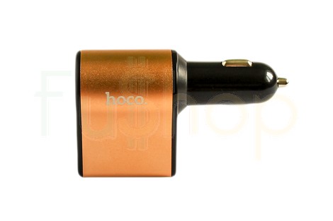 Универсальное автомобильное зарядное устройство Hoco Z10 LCD Dual USB Car Charger Digital Display with Cigar Lighter 2.1A