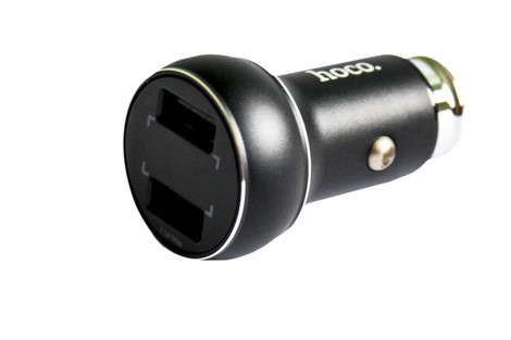 Універсальний автомобільний зарядний пристрій Hoco Z22 Double USB Port Car Charger with Digital Display 3.1A