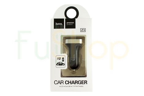 Универсальное автомобильное зарядное устройство Hoco Z3 LCD Dual USB Fast Car Charging 3.1A