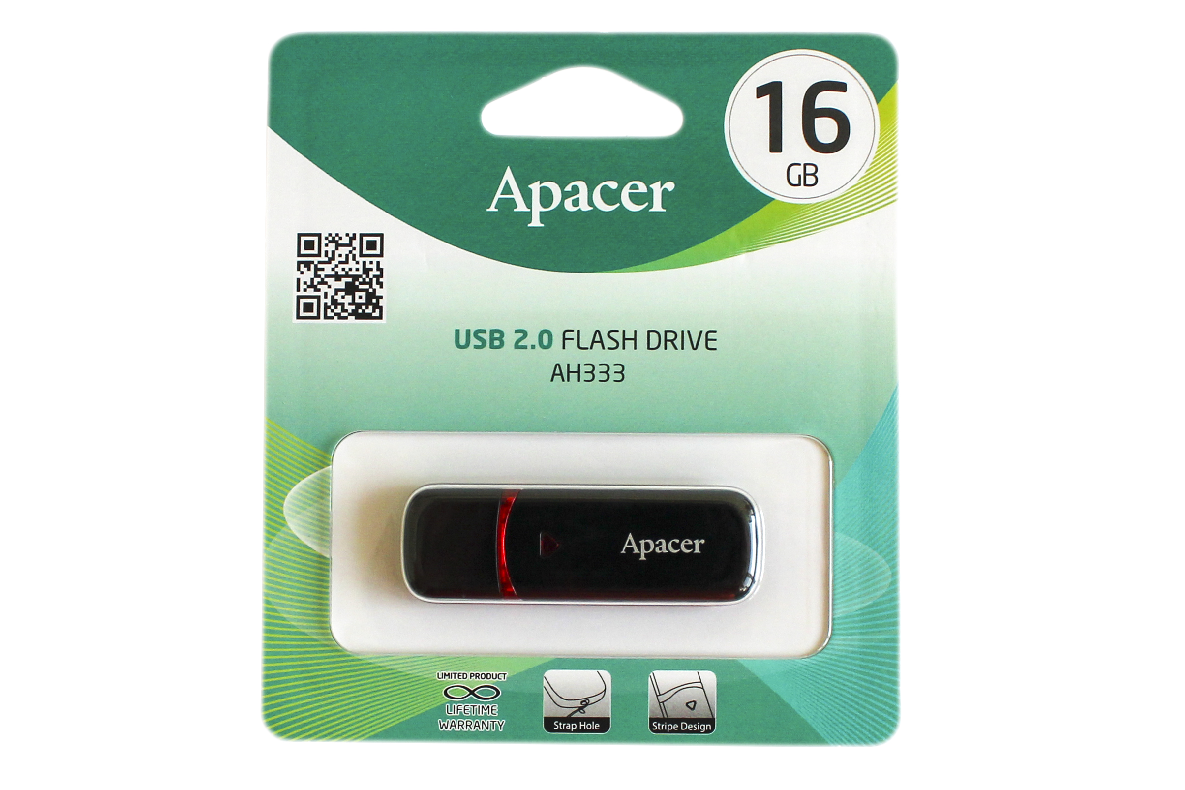 USB-флэш-накопитель APACER 16GB AH333 Black (AP16GAH333B-1) / fullshop ...